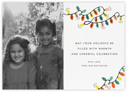 Glow Strings Attached (Horizontal Photo) - Rifle Paper Co. - Holiday Cards 