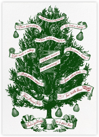 Partridge Tree - Bernard Maisner - Christmas Tree Cards