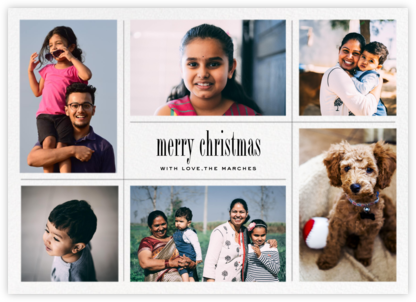 Big Picture Christmas (Six-Photo Horizontal) - Paperless Post - Christmas Cards