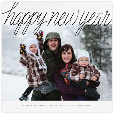 Handwritten New Year (Square) - Paperless Post - New Year Cards 