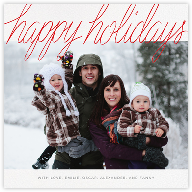 Handwritten Holiday (Square) - Paperless Post - Holiday Photo Cards 