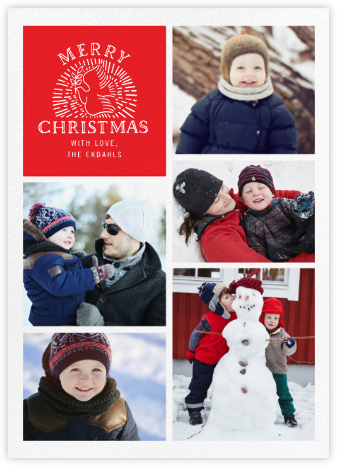 Columba - Red - Paperless Post - Christmas Cards