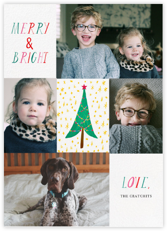 Glittery Tree in the Christmas Forest (Multi-Photo) - Mr. Boddington's Studio - Christmas Cards