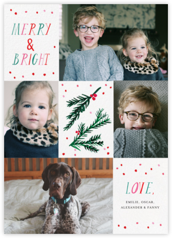 Tis the Season to Be Holly (Multi-Photo) - Mr. Boddington's Studio - Watercolor Christmas Cards