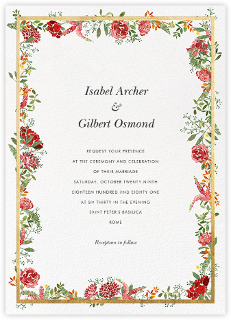Espelette (Invitation) - Gold - Paperless Post - Rustic wedding invitations 