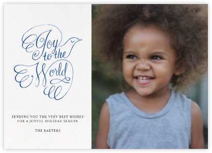 Calligram Dove - White - Paperless Post - Holiday Photo Cards 