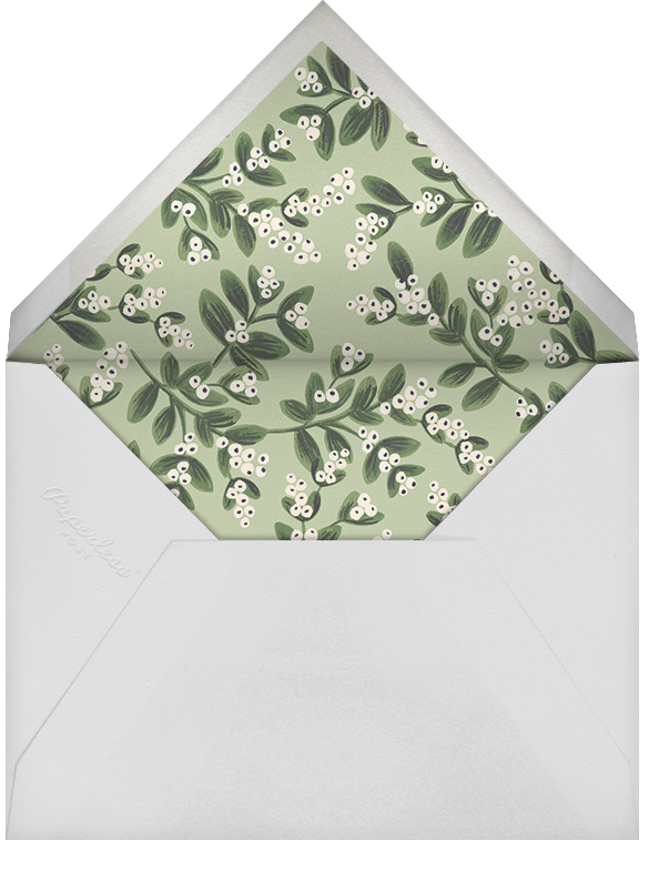 Mistletoe Accent Flourish (Portrait Photo) - Spruce - Rifle Paper Co. - Envelope