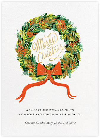 Wintergreen Wreath - Rifle Paper Co. - Christmas Cards