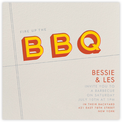 Fire up the BBQ - Paperless Post - BBQ Invitations