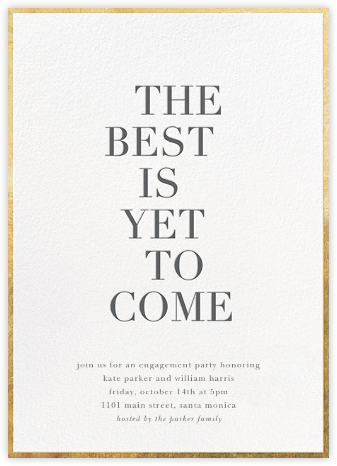 Simply the Best - Sugar Paper - Engagement party invitations 