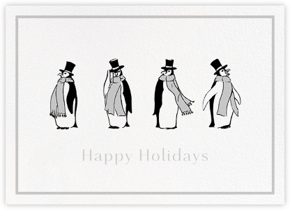 Penguins - Paperless Post - Animal Wildlife Christmas Cards