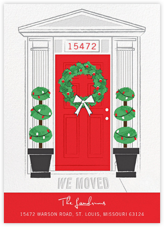 Welcome Wreath - Cheree Berry Paper & Design - New Address Christmas cards