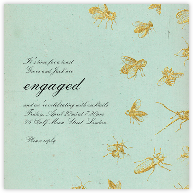 Apiary - John Derian - Engagement party invitations 