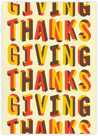 Letters of Thanks (Greeting) - Paperless Post - Thanksgiving Cards 