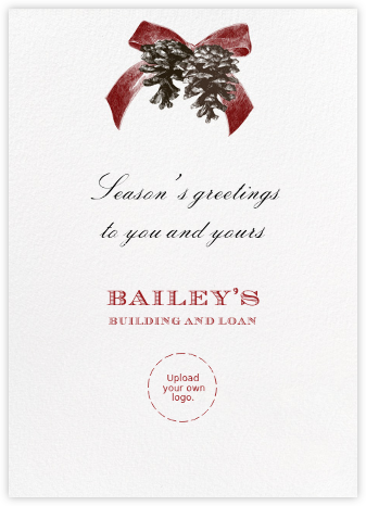 Winter Pine - Red - Paperless Post - Business Holiday & Christmas Cards