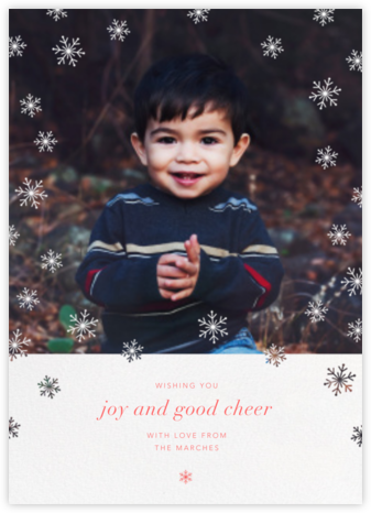 Snowdrift - Coral - Paperless Post - Holiday Photo Cards 