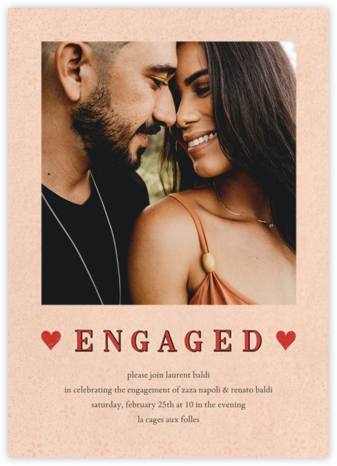 Engaged Hearts (Photo) - John Derian - Engagement party invitations 