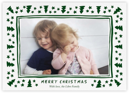 Forest Eve (Christmas Landscape) - Green - Linda and Harriett - Online Cards & Greetings