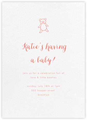 White (Tall) - Paperless Post - Woodland Baby Shower Invitations