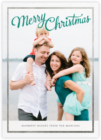 Christmas Trim (Tall) - Silver - Paperless Post - Christmas Cards 2022