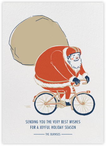 Santa's Bike Route - Paperless Post - Christmas Cards 2022