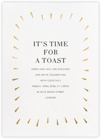Éclat - White/Gold - Paperless Post - Engagement party invitations 