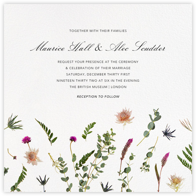Fleurs Sauvage (Square) - Paperless Post - Rustic wedding invitations 