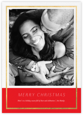 Panneaux - Red/Gold - Paperless Post - Custom Holiday Photo Cards 2022