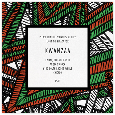 Kwanzaa Invitations Send Online Instantly Rsvp Tracking