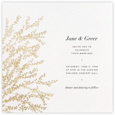 Forsythia - Gold - Paperless Post - Classic wedding invitations 