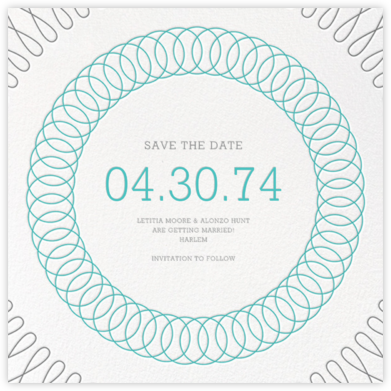 Spirals (Save the Date) - Lagoon - Paperless Post - Save the Dates