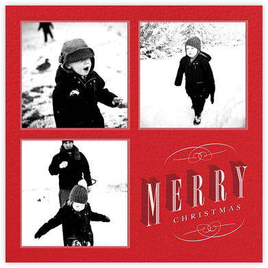 Christmas in Bedford Falls - Red - Paperless Post - Christmas Cards