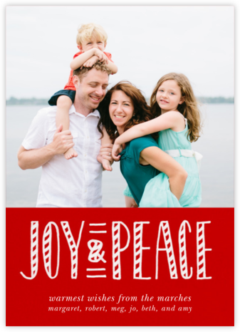Joy and Candy Canes - Paperless Post - Holiday Photo Cards 