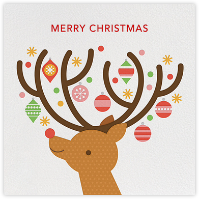 Holiday Deer - Petit Collage - Animal Wildlife Christmas Cards