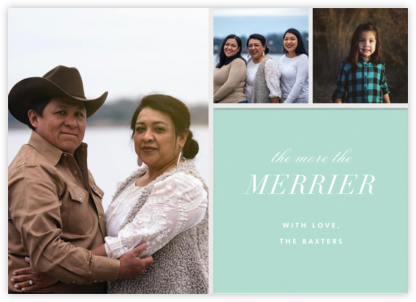 Close-Up - Mint - Paperless Post - Holiday Photo Cards 