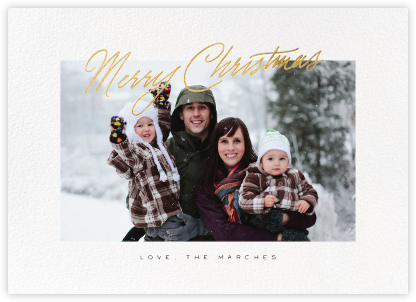 Inscribed Christmas (Horizontal) - Gold - Paperless Post - Christmas Cards 2022