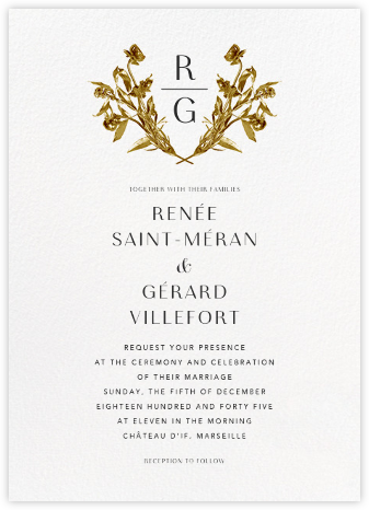 Le Nôrte (Invitation) - White - Paperless Post - Romantic wedding invitations 