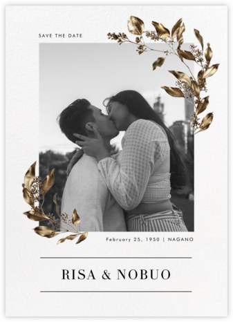 Levasseur - Paperless Post - Gold Save The Dates