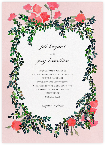Boxwood Hedge (Invitation) - Happy Menocal - Rustic wedding invitations 