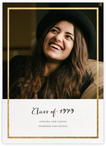 Idylle (Photo) - Gold - Paperless Post - College Graduation Announcements