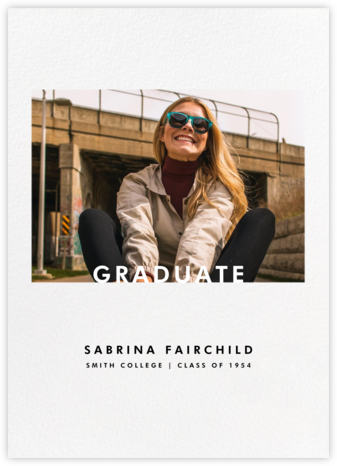 Horizontal Photo on Tall - Paperless Post - College Graduation Announcements
