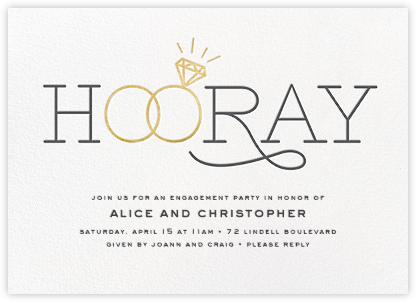 With this Ring - Gold - Cheree Berry Paper & Design - Engagement party invitations 