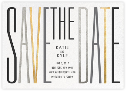 Just My Type - Metallic - Cheree Berry Paper & Design - Party save the dates