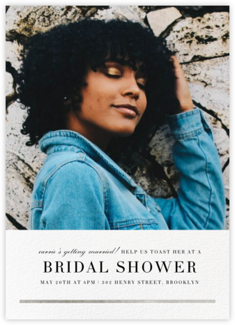 Underscore (Photo) - Silver - Paperless Post - Bridal Shower Invitations 
