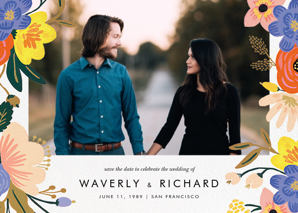 Vivid Florals Photo Save The Date