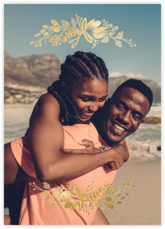Floral Silhouette (Full Photo) - Gold - Rifle Paper Co. - Romantic wedding invitations 