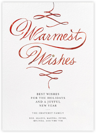 Warmest Wishes - Paperless Post - Business Holiday & Christmas Cards