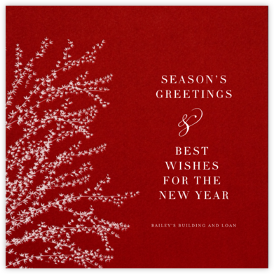 Forsythia - Cardinal with White - Paperless Post - Business Holiday & Christmas Cards
