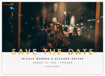 Talbot - Gold - Paperless Post - Modern save the dates