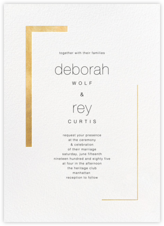 Ando (Invitation) - Gold - Paperless Post - Classic wedding invitations 